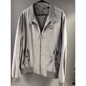 Men's Jaguar Jacket Size Medium Gray Jaguar Emblem Automative Car Racing